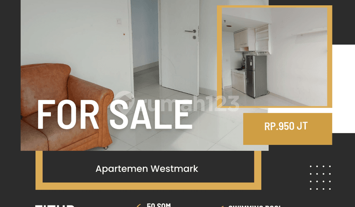 Jual apartemen westmark 2br semi furnish best view jakarta barat