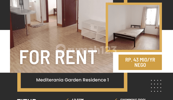 Ayo Sewa Apartemen Medit 1 2BR Murah Dan Furnished Nego Tipis