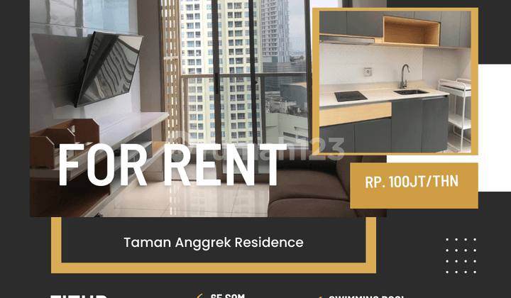 Sewa apartemen tares 3 br Furnish siap huni dekat ta jakarta barat