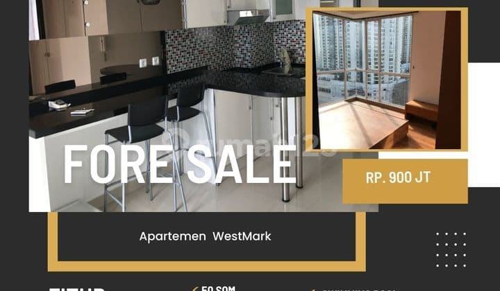 For Sale Westmark Apartment 2BR semi furnished minimalist cheap West Jakarta