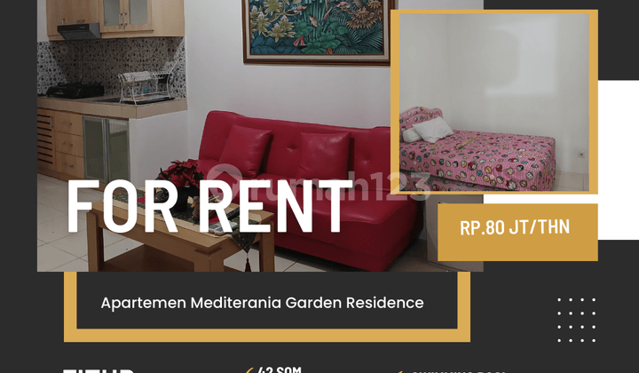 Sewa Apartemen Medit2 twon house strategis full furnish siap huni jakarta barat