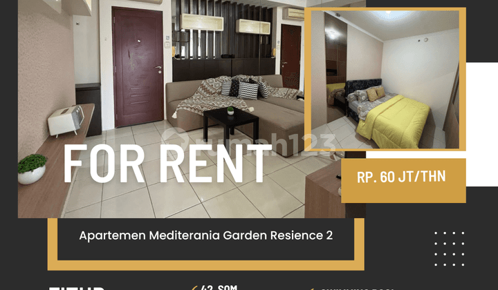 Sewa Apartemen Medit2 type 2br full furnish siap huni jakarta barat dekat mall ta cp neo soho jakarta barat