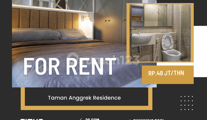 Sewa apartemen tares studio full Furnish siap huni dekat ta jakarta barat