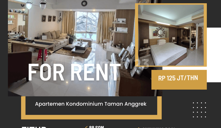 Sewa Apartemen Kondominium Ta type 2br full frunsh siap huni jakarta barat