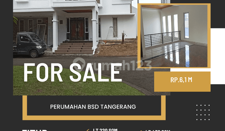Jual perumahan bsd tangerang 5 br unfurnish tangerang