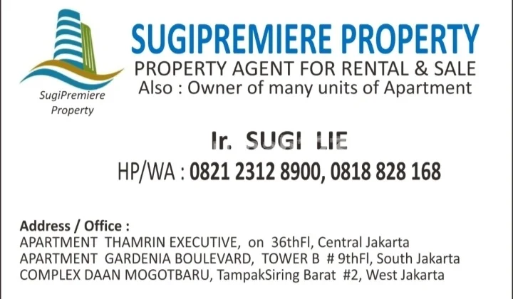 Disewa Apartemen Gardenia Boulevard 1Br, 38M2, bisa Cicil / Pilih Lux