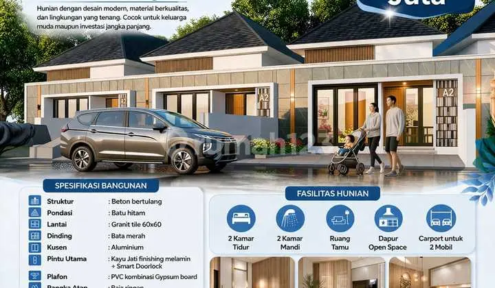Rumah Inden, 1 Lantai, Timur Bandara Yia, Tepi Jalan Aspal