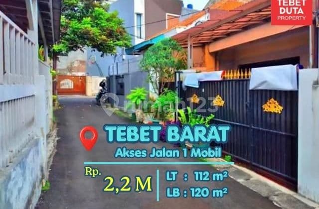 For Sale: House in Tebet Barat, Strategic Location, Comfortable, One-Car Access Road