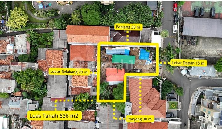 Dijual Harga Nego Kavling Tanah Permata Hijau Jaksel 636m2 Hadap Selatan