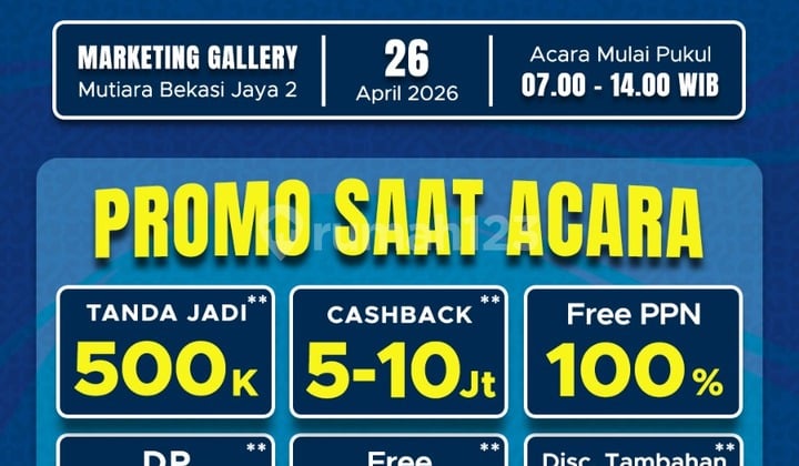 Rumah Subsidi Bebas Banjir Mutiara Bekasi Jaya