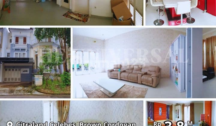 Dijual Rumah 2LT Full Perabot Citraland Celebes Brown Cordovan Fw