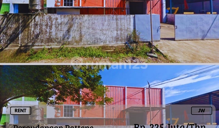 Disewakan Gudang 2LT Siap Pakai Pergudangan Pattene Strategis