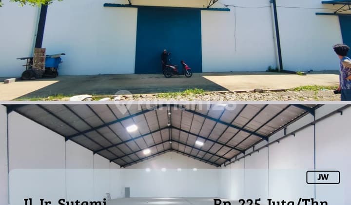 Disewakan Gudang 1LT Poros Ir Sutami Strategis Harga Nego