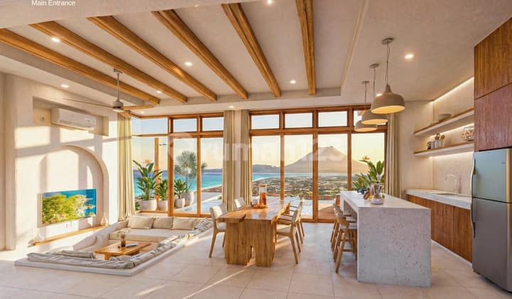 Leasehold 3 Bedroom Unobstructed Ocean And Volcanic View Villa In Bali Lembongan