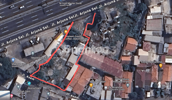 Tanah Kosong Kavling Siap Pakai Lokasi Arjuna Selatan Dekat Tol Kebon Jeruk Jakarta Barat