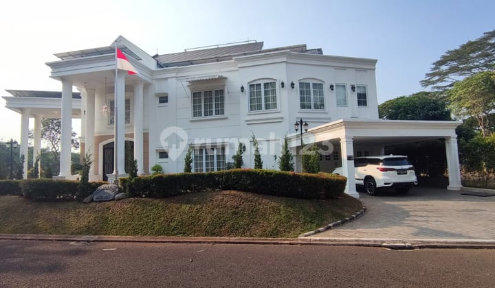 Rumah Mewah Hook/Hoek Murah 3 Lantai Ada Kolam Renang Siap Huni Hadap Selatan Barat di Sutera Telaga Biru Alam Sutera