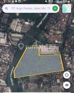 Dijual Tanah Komersil 1,3 Hektar SHM di Jl. Mh. Thamrin Kota Tangerang