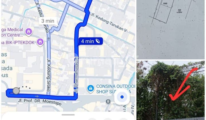 Tanah Harga Murah di Raya Kedung Tarukan Surabaya