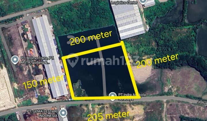 Dijual / Sewa Tanah Industri Jl Rusun Romokalisari Selangkah Tol Teluk Lamong Akses Kontainer 40'
