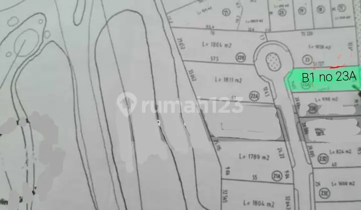 Dijual Tanah Kavling Diteluk Golf Blok B1 No 23 A Citraland Surabaya
