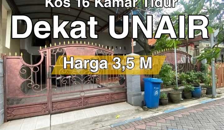 Dijual Rumah Kos Aktif di Karang Menjangan Dekat Unair Surabaya