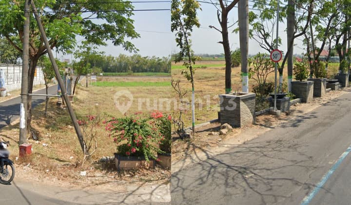 Jual tanah SHM di pintu kota Nganjuk, posisi hook dengan akses jalan dilewati truck, 6 menit dari exit tol Nganjuk