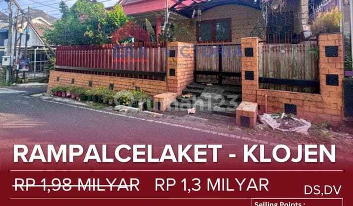 For Sale, 2-Story House in Klojen Area, Price Reduced, Near Tumenggung Suryo and Letjen Sutoyo Streets.