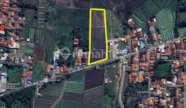 Kavling strategis, pinggir jalan, akses mudah di Teluk Naga -DIN