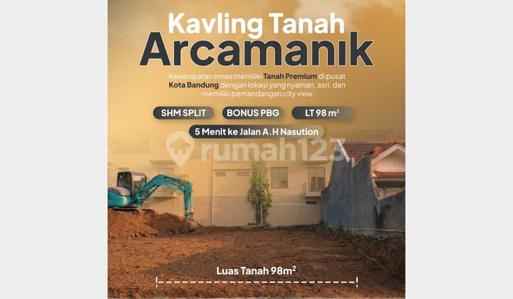 Tanah Kavling Dalam Perumahan Arcamanik Hadap Selatan