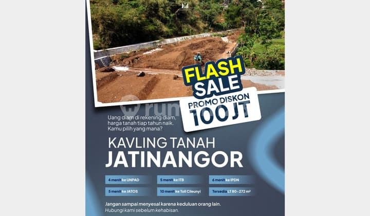 Promo Diskon 100 Juta Kavling Dekat Kampus Unpad