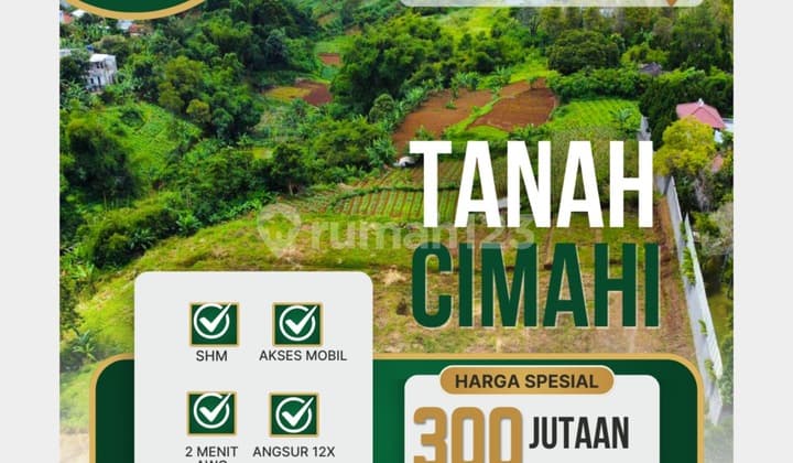 Promo Bulan Ini! Tanah Cimahi 100-An M² Cocok Hunian & Villa Dekat Kawasan Wisata Hanya 4 Unit Lagi