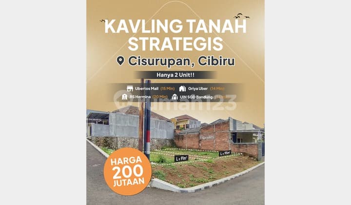 Tanah Hook di Cisurupan 10 Menit Alun-Alun Ujungberung
