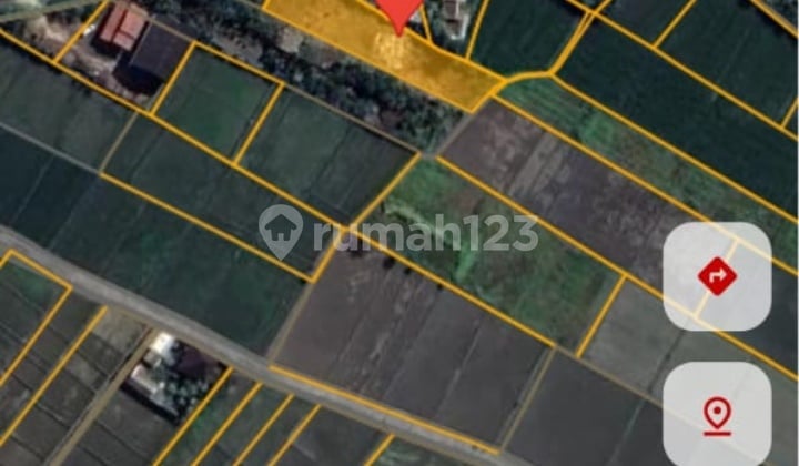 For Sale: Rice Field View Land Located on Main Road, Tanah Lot, Tabanan