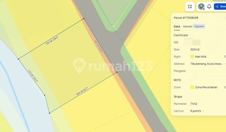 TOP DEAL FOR SALE RIVERSIDE LAND LOCATION SEMAT BRAWA CANGGU KUTA UTARA BADUNG
