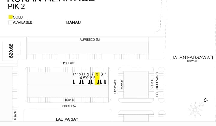 Dijual Rumah Siap Huni Rukan New Lau Pa Sat Pik 2