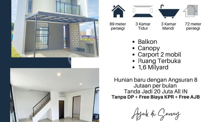 Rumah Baru 20 Juta All In Akses Langsung Stasiun KRL dan Tol BSD Hanya 13 Menit ke Mall Aeon