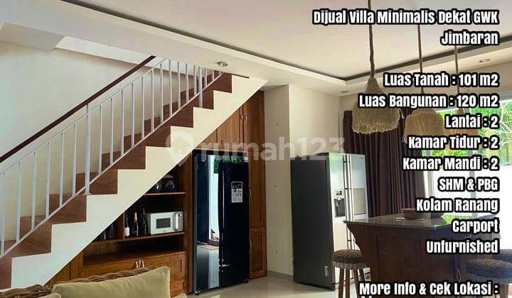 Dijual Villa Minimalis Siap Huni Dekat Gwk di Jimbaran di Bali