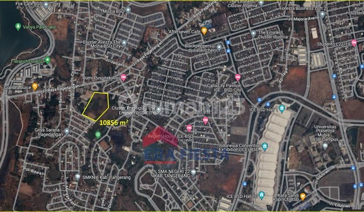 Tanah 1 Ha Dekat Bumi Puspitek Asri di Pagedangan Bsd Tangerang