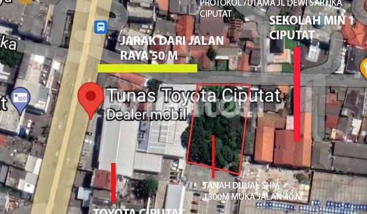 LAND CIPUTAT DEWI SARTIKA SUPER STRATEGIC NEAR PAMULANG TOLL GATE