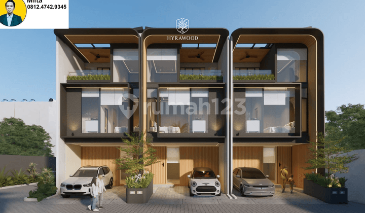 P121. Dijual Rumah 3 Lantai Dekat MRT Lebak Bulus Cluster Hyrawood Cireundeu Tangerang Selatan