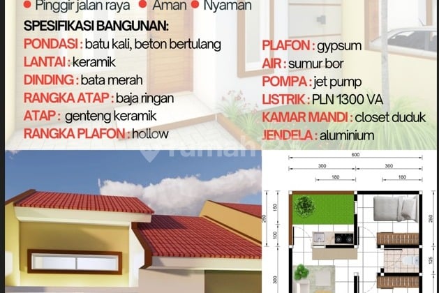 New SHM House at Jl. Raya Cangkrang No. 17, Cikarawang, Dramaga District, Bogor Regency, West Java 16680, Bogor