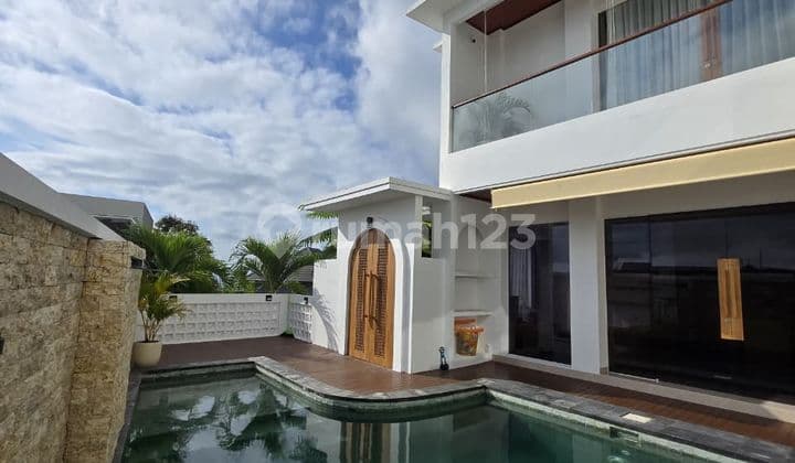For Sale 3-Story Semi-Luxury Villa House in the Elite Area of Pecatu Indah Resort, Freehold Certificate - Sunset Sea View