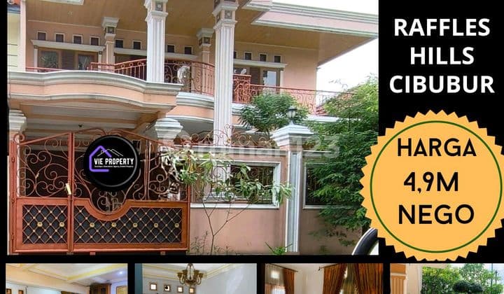 Dijual Murah Tanah Luas Rumah 2 Lantai Siap Huni Di Raffles Hill Cibubur