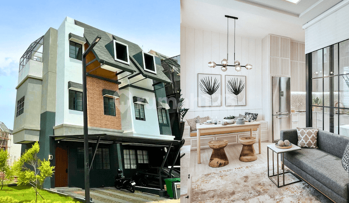 Rumah 3 Lantai Kondisi Baru Dijual Ada di Dalam Cluster, Dekat LRT & Mall