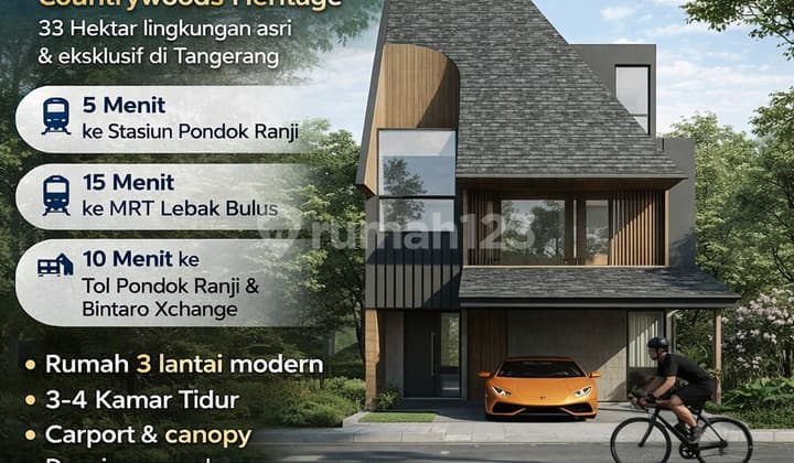 Brand New House On Progress Modern 5 Menit ke Stasiun Pondok Ranji