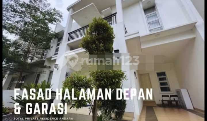 Sewa Rumah Furnish 2 Lantai di Private Residence Andara Jakarta
