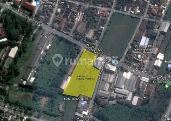 Land on Jln Adi Sucipto Colomadu Surakarta, Solo, SHM 4,938 m².