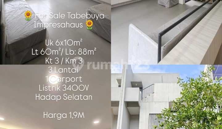 Rumah Cantik 3 Lantai di Tabebuya Bsd Siap Huni Lokasi Bagus