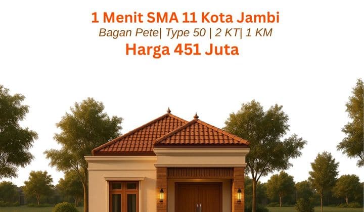 Di Jual Rumah Siap Bangun Bagan Pete, Kota Jambi
