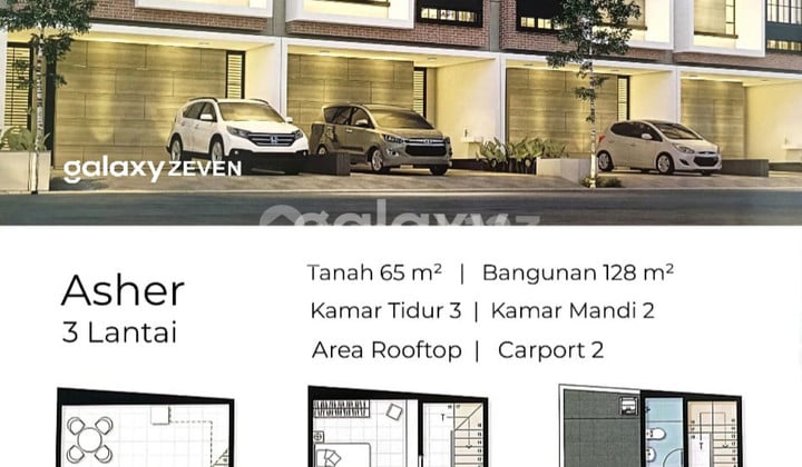 JUAL RUMAH BARU SCANDINAVIAN 3 LANTAI + ROOFTOP PANTAI MENTARI